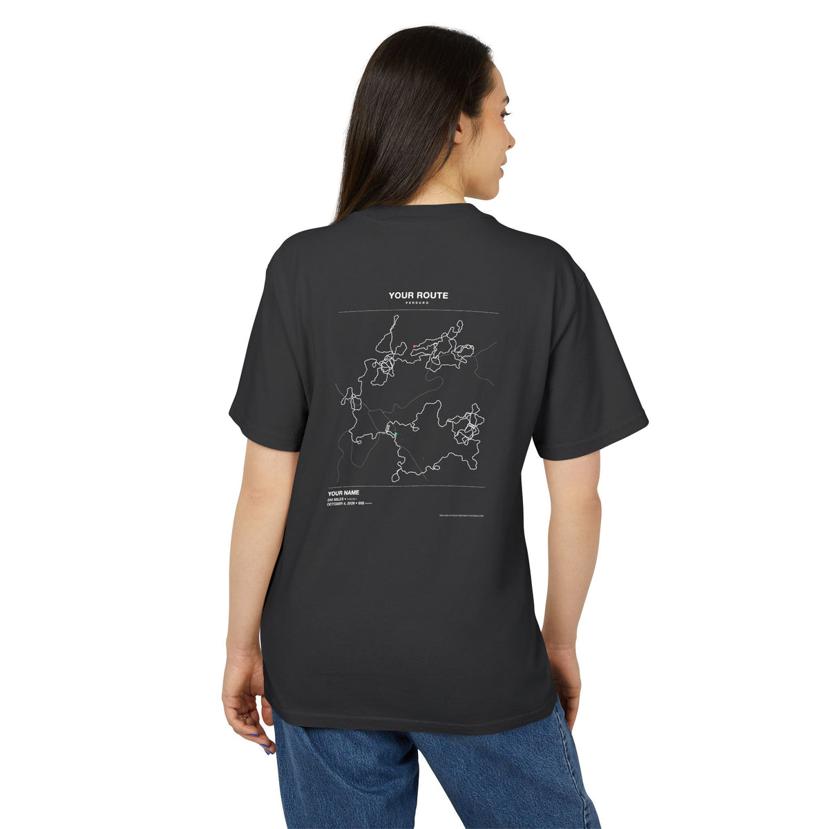 Custom Route Tee — Personalized Running Map Shirt