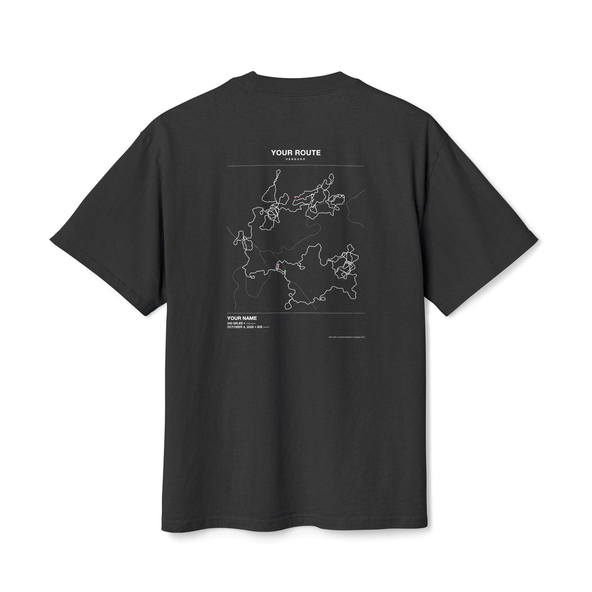 Custom Route Tee — Personalized Running Map Shirt